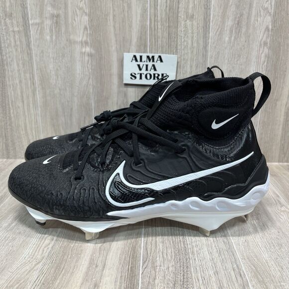 Nike Alpha Huarache NXT ‘Black White’ Baseball Cleats New DJ6517-001 Men's sz 13 - Picture 2 of 8